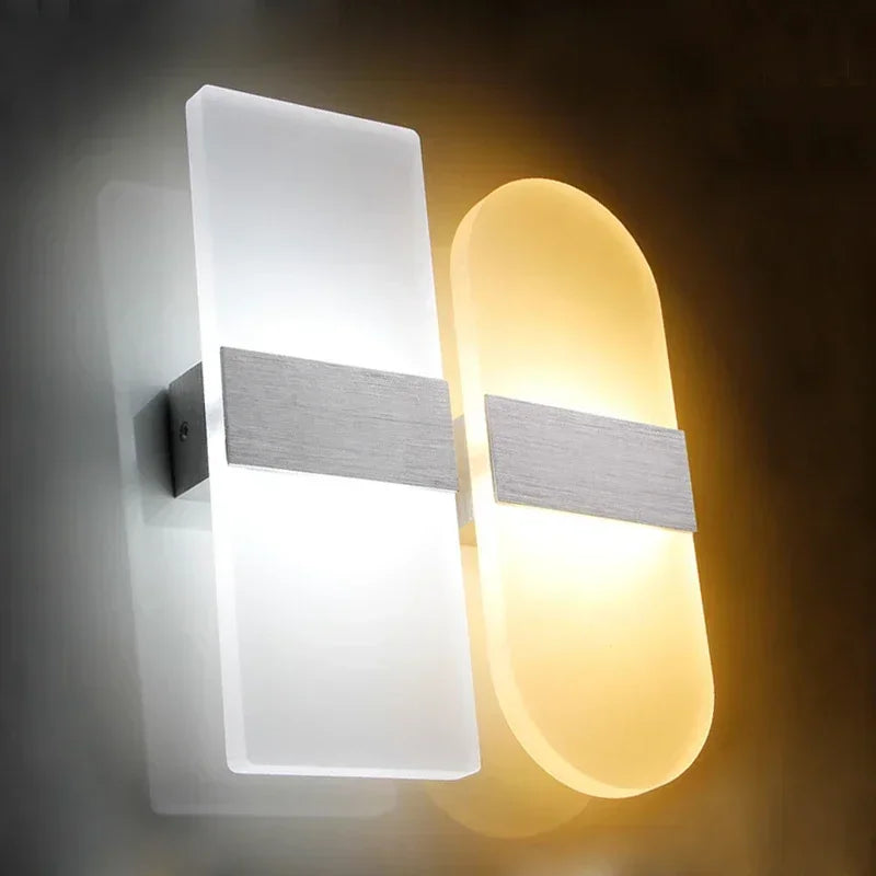 Modern acrylic LED wall light for interior decoration
