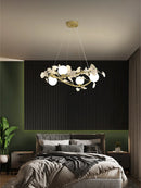 Ginkgo leaf chandelier with modern decorative LED lighting