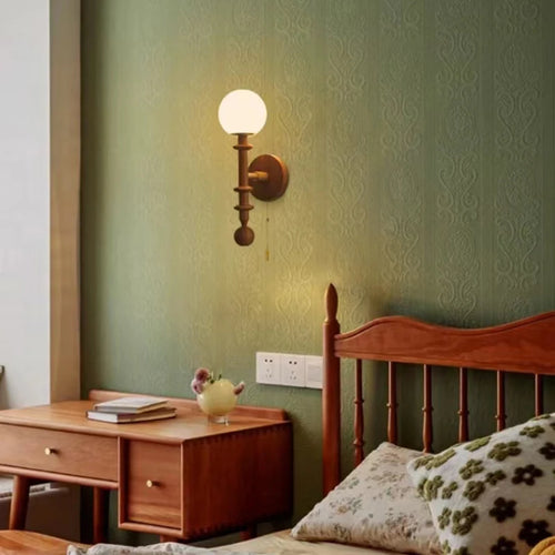 Vintage glass wall light for various uses - vue 3 sur 8