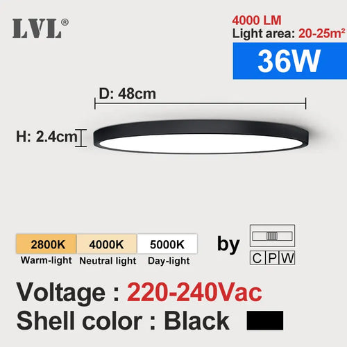 Modern square flat ceiling light in gold wood for interior - vue 11 sur 16