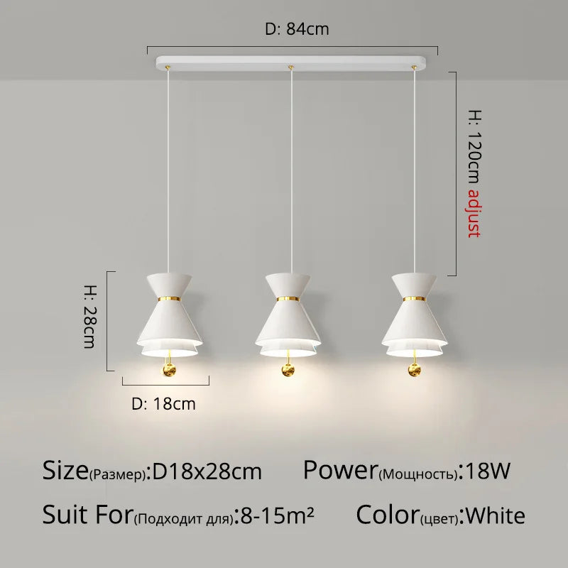 Creative adjustable smart touch pendant light for restaurant - vue 7 sur 17