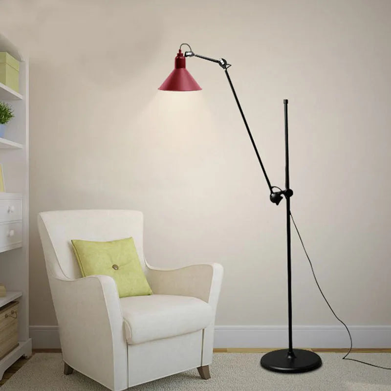 Adjustable vintage rotating floor lamp for decorative indoor lighting