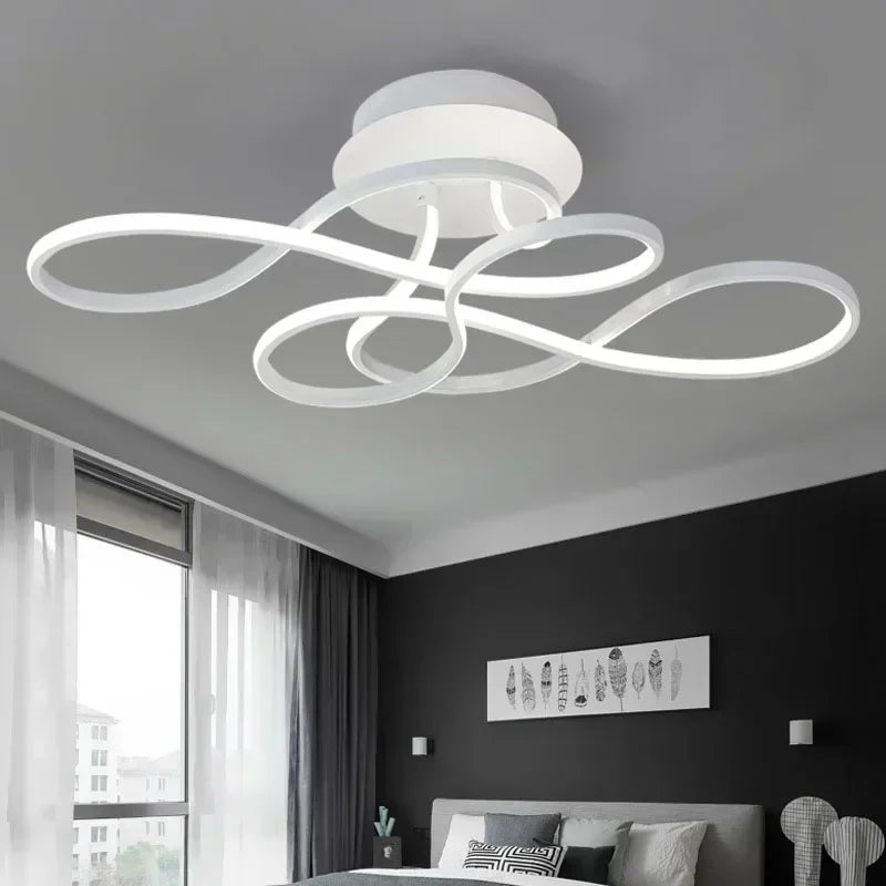 Modern LED ceiling light for elegant, bright interior décor - vue 3 sur 12