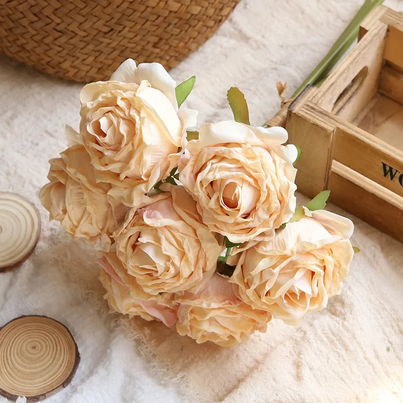 Artificial rose bouquet for decoration and photography