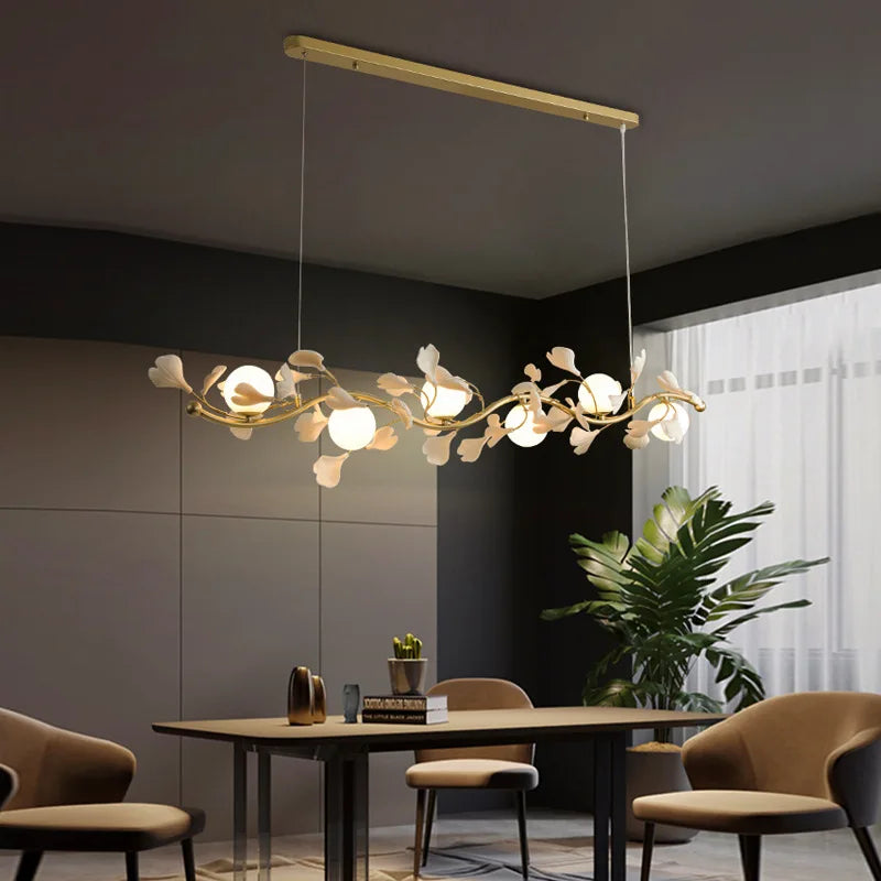 Luxury ginkgo suspension modern design for elegant lighting