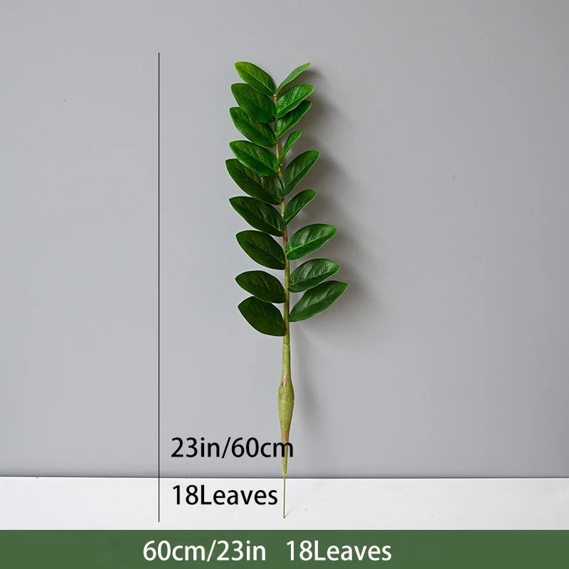 Artificial tropical money tree realistic decorative plastic plant - vue 6 sur 13