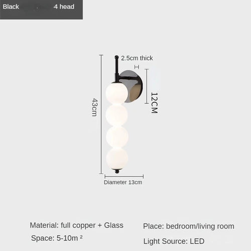 Modern copper wall light for interior decoration - vue 9 sur 12