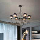 Nordic retro industrial glass ball chandelier