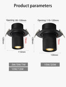 Recessed LED spotlight with COB technology