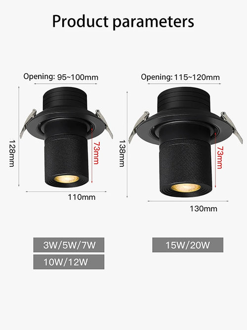 Recessed LED spotlight with COB technology - vue 5 sur 18