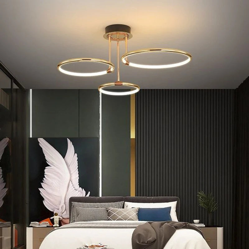 Black and gold LED ceiling light