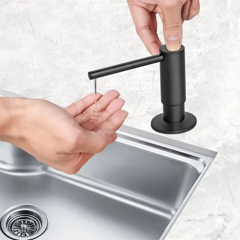 liquid soap dispenser with brass pump for kitchen