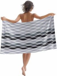 Beach towel with abstract wave pattern Moroccan style