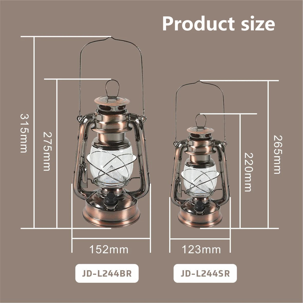 Portable retro rechargeable atmosphere lamp for camping and parties - vue 6 sur 6