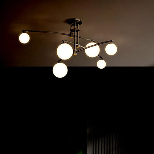 Modern glass chandelier nordic style for interior decor - vue 4 sur 12