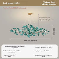 Artpad Nordic romantic chandelier with acrylic leaves for the home