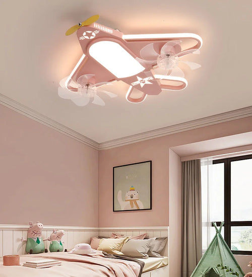 Nordic LED airplane ceiling light for modern children's room