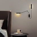 Adjustable industrial wall light with creative arm for reading