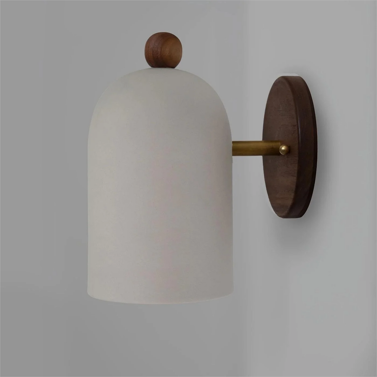 Nordic walnut wall light wabi sabi zen Japanese ambiance - vue 10 sur 10