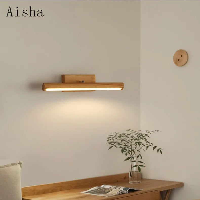 Nordic design LED wooden wall light for indoor use