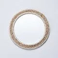 decorative raffia mirrors for elegant wall decoration