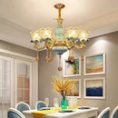 Retro ceramic chandelier in European style for indoor use