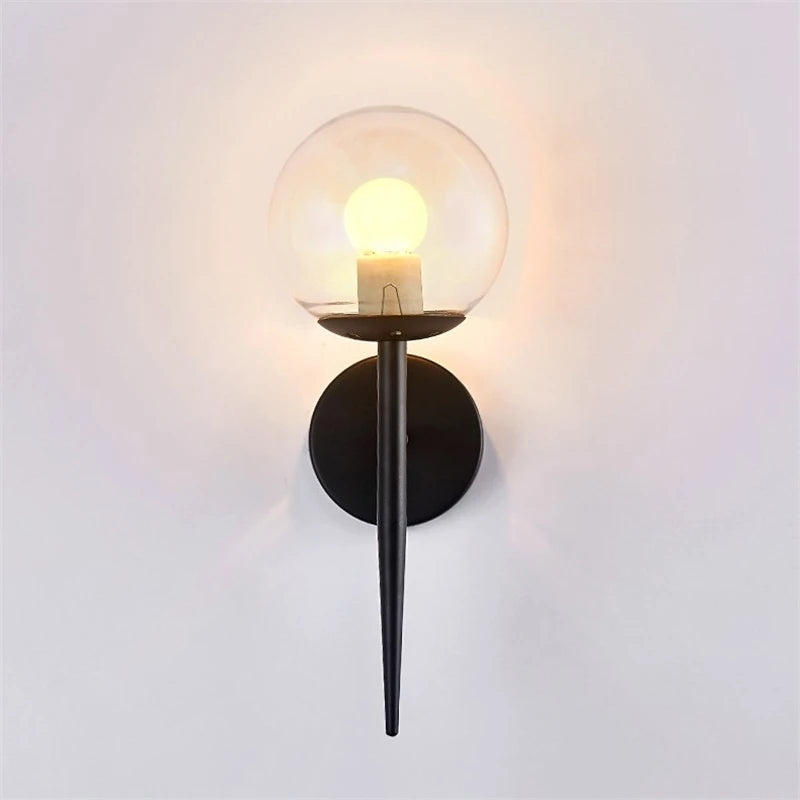 Modern Nordic LED glass ball wall light artistic decor - vue 4 sur 10