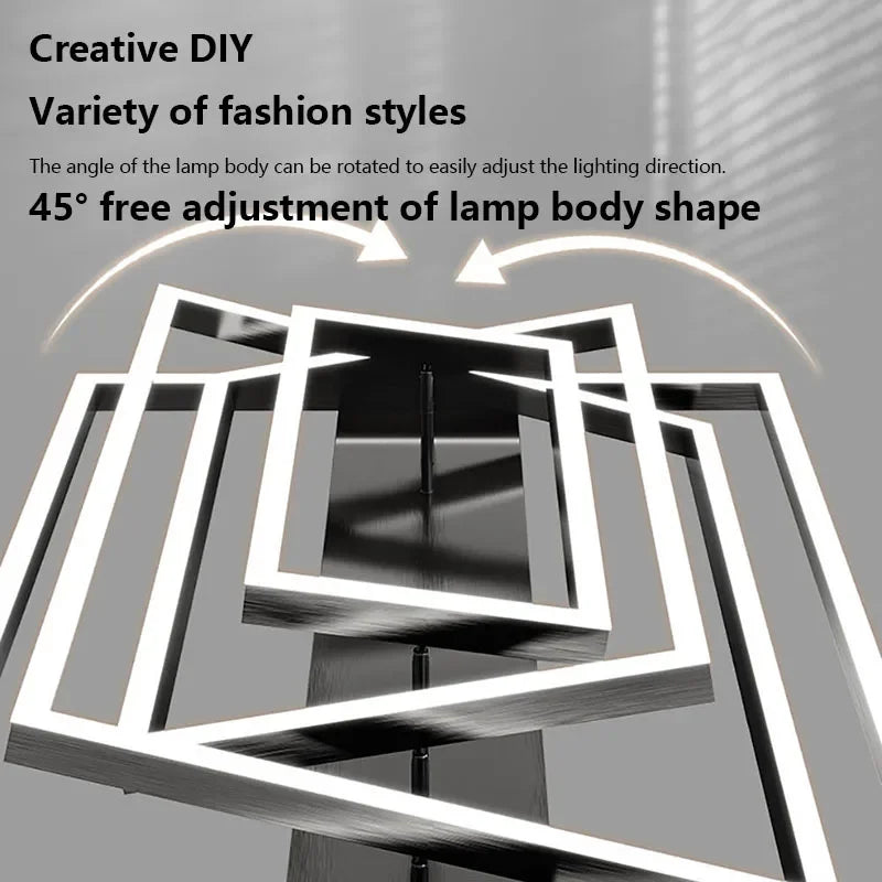 Industrial style LED chandelier for modern interior decoration - vue 6 sur 12