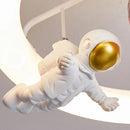 Creative space rabbit ceiling light for students