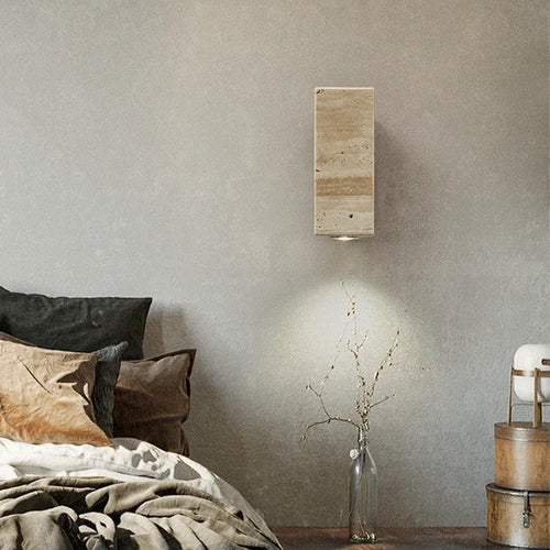 Wabi sabi marble LED wall light for interior decoration - vue 4 sur 10