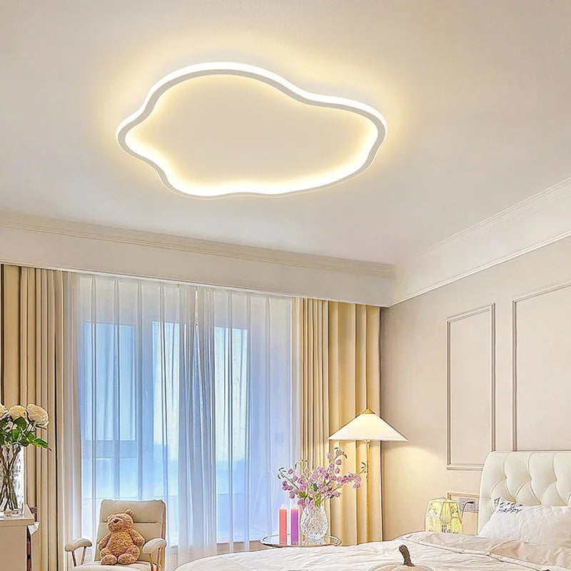 Modern LED ceiling light with creative cloud design for living room, dining room, children's bedroom or balcony