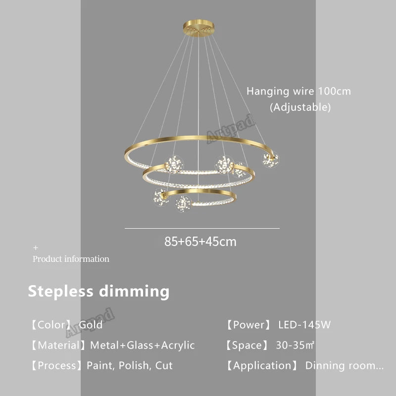 Luxury glass pendant light for elegant interiors - vue 9 sur 12
