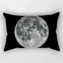 Geometric marble-effect black and white cushion cover 30x50 cm