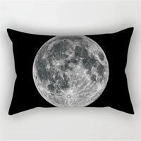 Geometric marble-effect black and white cushion cover 30x50 cm
