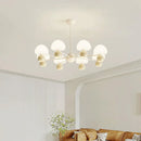 Modern glass chandeliers with adjustable metal fittings