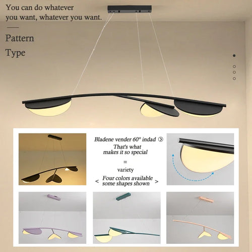 Modern decorative apricot leaf LED lamp for interiors