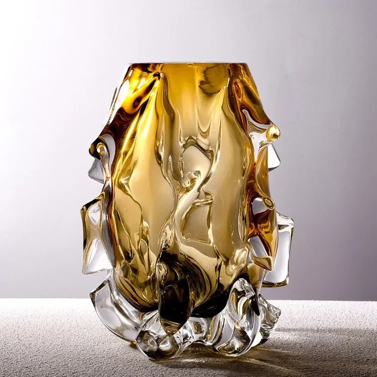 gradient glass vase for modern decoration and floral arrangement