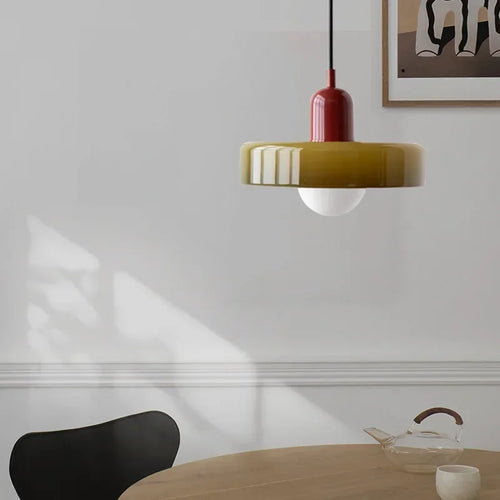 Nordic glass pendant lamp candy colour for indoor decor - vue 3 sur 15