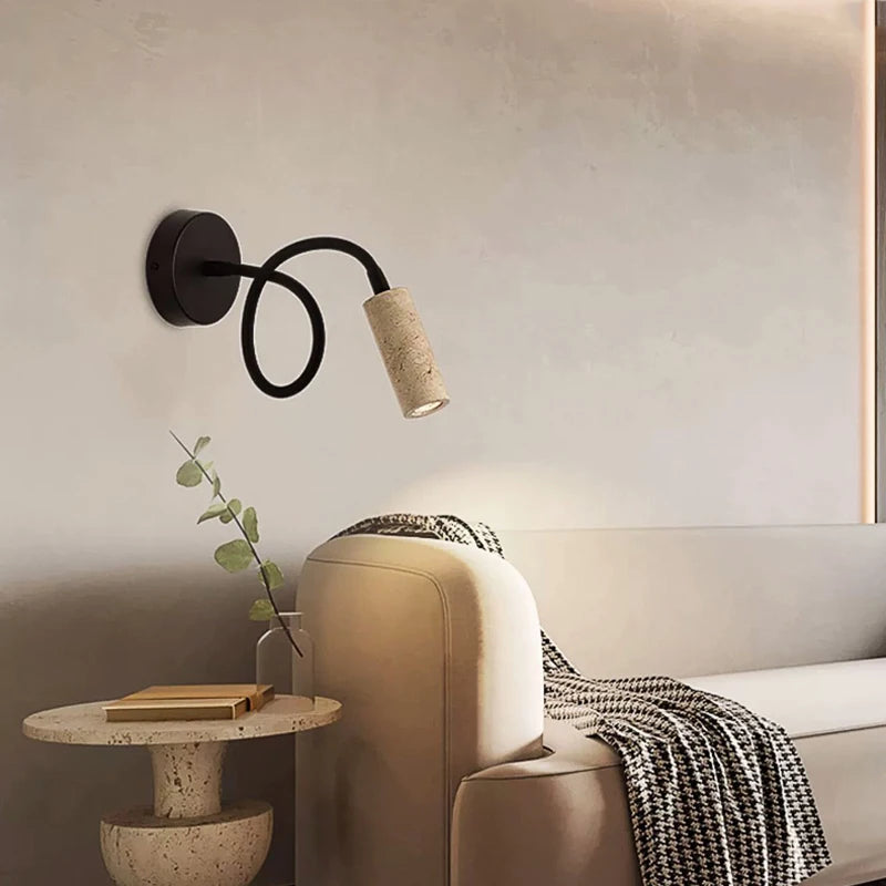 Flexible and creative wabi sabi marble wall light