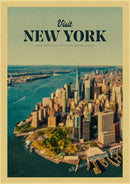 affiche rétro de voyage pour passionnés de tourisme
