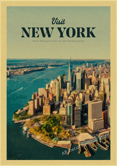 affiche rétro de voyage pour passionnés de tourisme