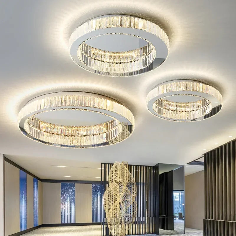 Simple design crystal LED ceiling light for indoor lighting