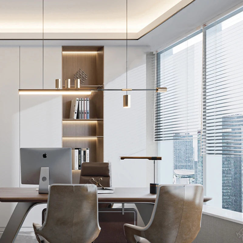 Modern suspended LED chandelier for interior decoration - vue 5 sur 10