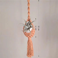 macrame wall hanger for air plants bohemian style