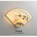 Traditional Chinese copper LED wall light for indoor decoration