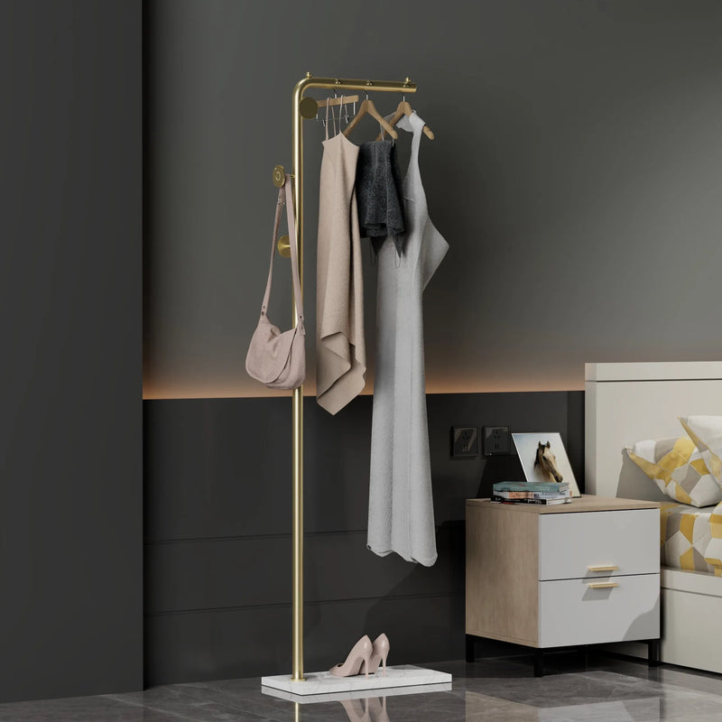 modern wrought iron coat rack for clothes and bags