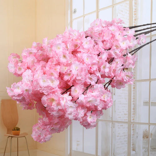 Artificial cherry blossom flowers for wedding decoration and DIY