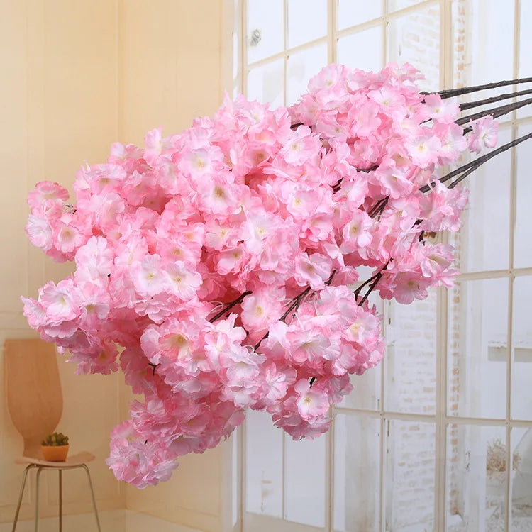 Artificial cherry blossom flowers for wedding decoration and DIY