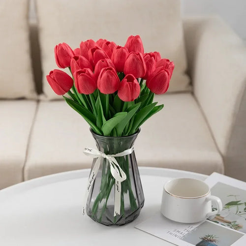 Luxury artificial tulip bouquet for interior decoration and weddings - vue 11 sur 17