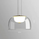 Modern LED pendant light with glass cover